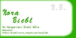 nora biebl business card